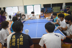 兵庫大学での障害スポーツ体験授業の様子
