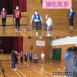 明石市教職員向けボッチャ動画撮影会の様子