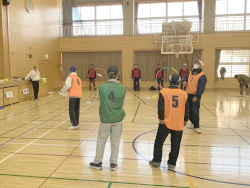 勝原小学校区パラスポーツ体験会の様子