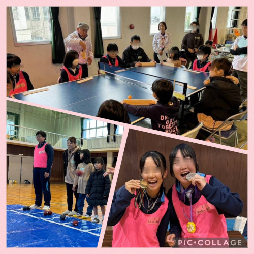 学生交流パラスポーツ教室てんまっこ　卓球バレーとボッチャ