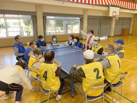 山田町ふれあいふうせんバレーボール体験競技会の様子