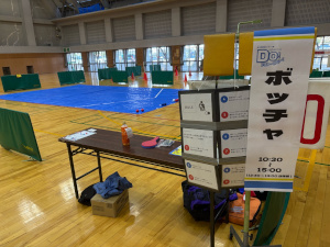 ひめじDo!スポーツデイのボッチャ体験ブースの様子