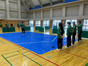 ひめじDo!スポーツデイのボッチャ体験ブースの様子