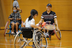 車いすテニス体験交流会の様子