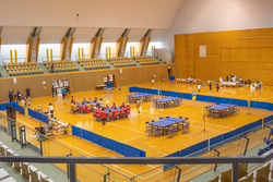 第3回南あわじ市卓球バレー交流大会の様子