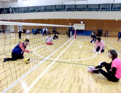 一般スポーツ団体との交流事業　ローリングバレーボール体験交流会