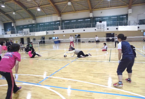 一般スポーツ団体との交流事業　ローリングバレーボール体験交流会